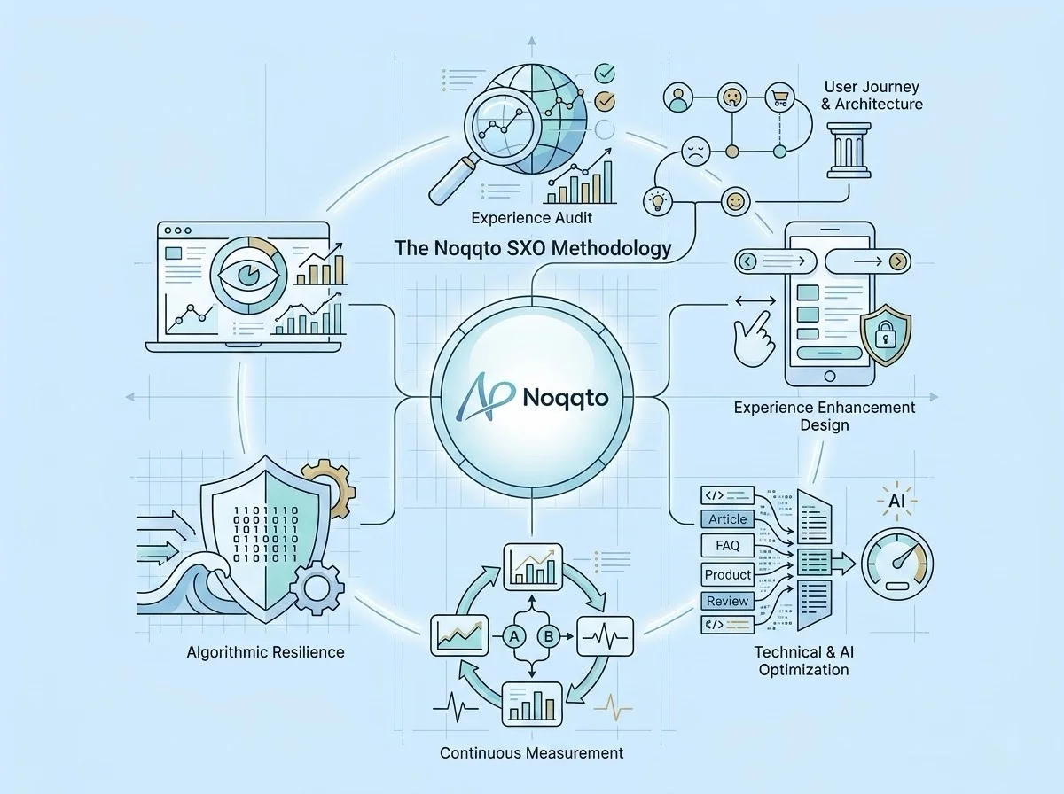 Noqqto proprietary methodology systematically blending deep technical SEO and premium user experience