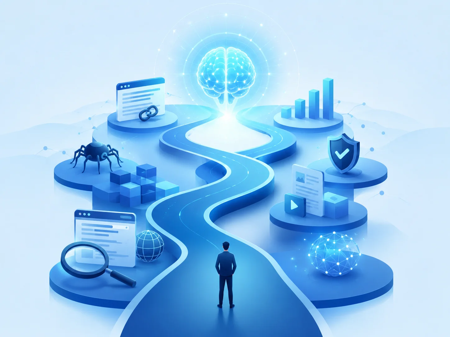 Historical progression of digital marketing leading to modern artificial intelligence SEO