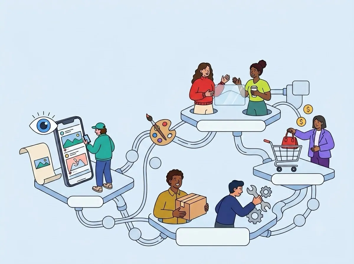 Full funnel social media marketing discipline guiding customers from initial awareness to final conversion